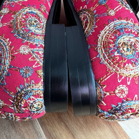 Tallia Orange Mens Quinzio Embroidered Loafer Padded Footbed 7.5M in Red Multi - Picture 11 of 13